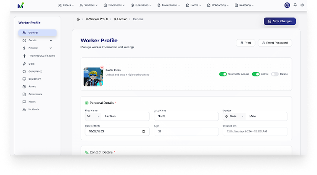 Worker Profile